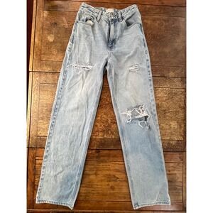 PACSUN 90s Boyfriend light wash distressed jeans 26 grunge 90s High waisted bf